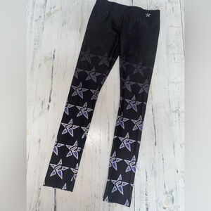 Black Rebel Star Pattern cheer Leggings
